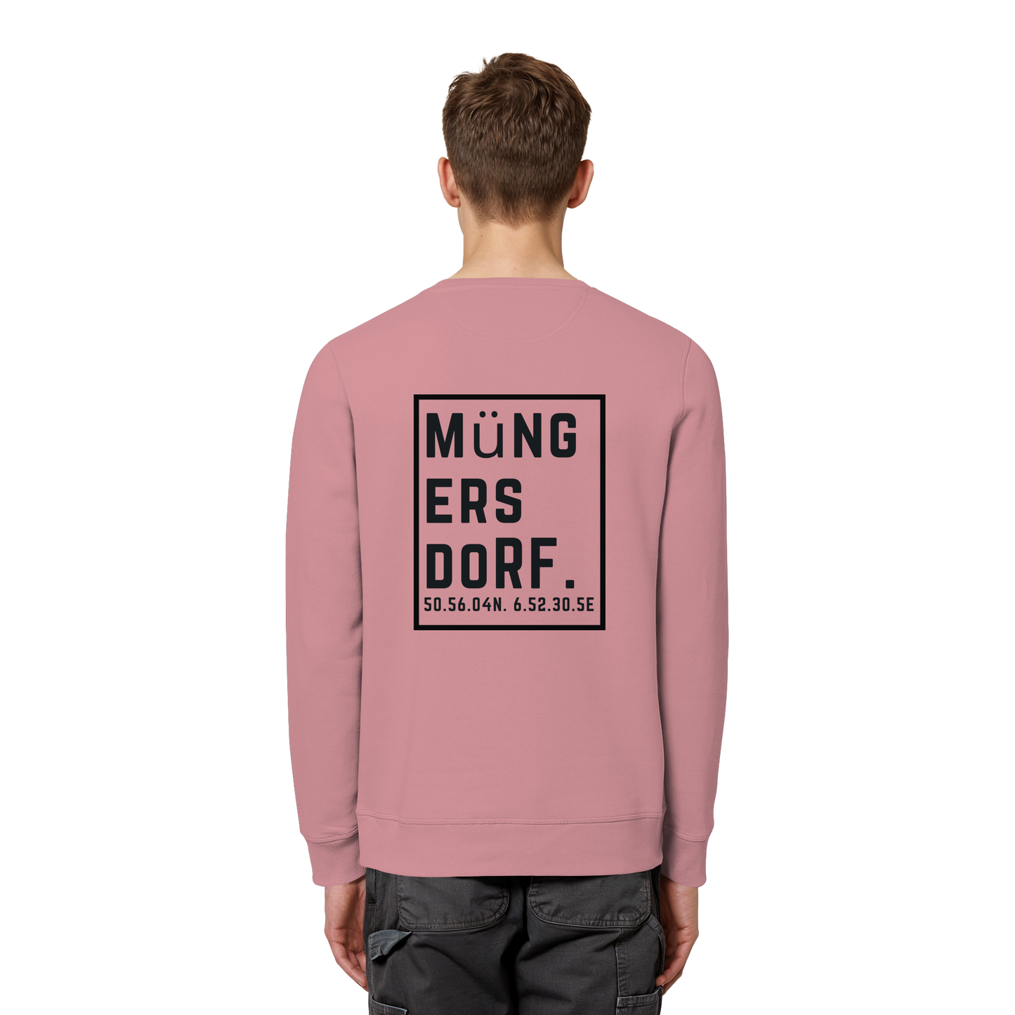 Müngersdorf Koordinaten (großer Druck auf dem Rücken) - Organic Basic Unisex Sweatshirt