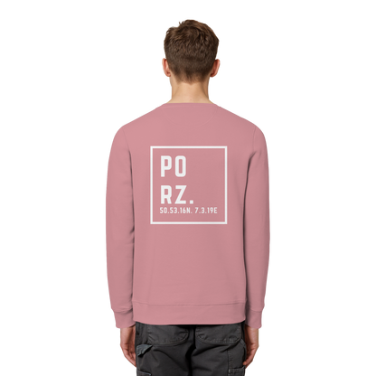Porz Koordinaten (großer Druck Rücken) - Organic Basic Unisex Sweatshirt