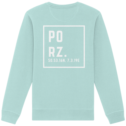 Porz Koordinaten (großer Druck Rücken) - Organic Basic Unisex Sweatshirt