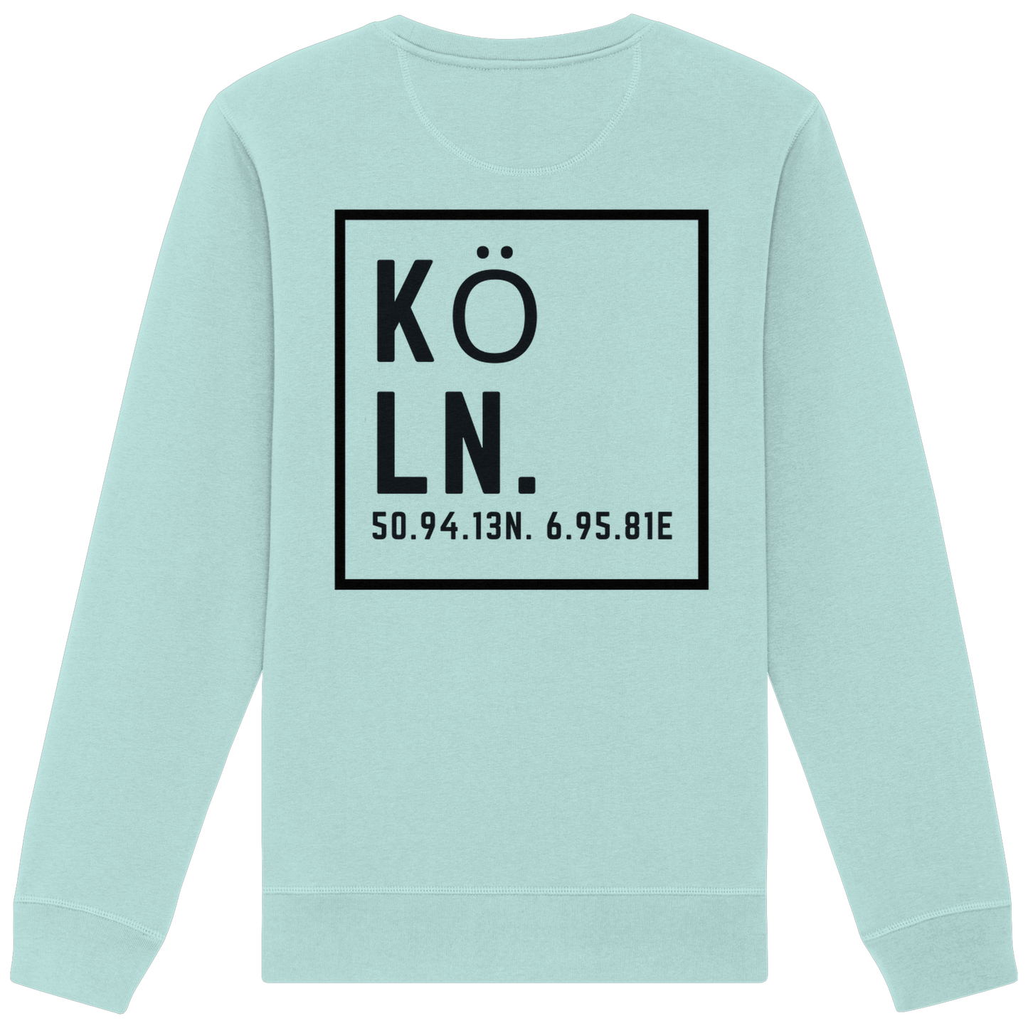 Köln Koordinaten (großer Druck auf dem Rücken) - Organic Basic Unisex Sweatshirt