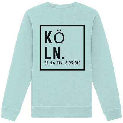 Köln Koordinaten (großer Druck auf dem Rücken) - Organic Basic Unisex Sweatshirt