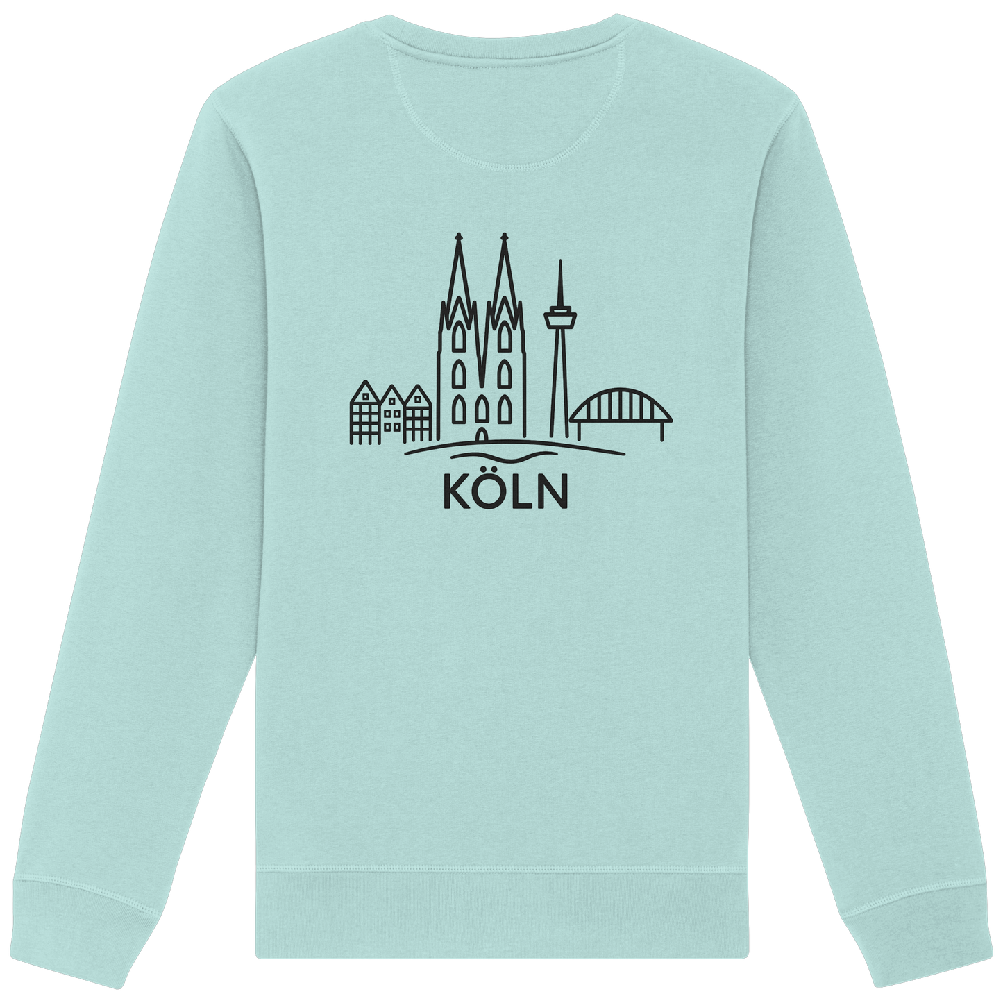 Köln Skyline (großer Druck auf dem Rücken) - Organic Basic Unisex Sweatshirt