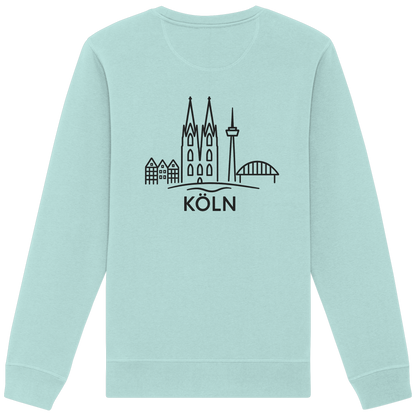 Köln Skyline (großer Druck auf dem Rücken) - Organic Basic Unisex Sweatshirt
