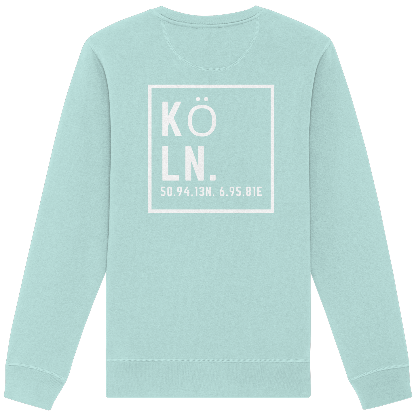 Köln Koordinaten (großer Druck auf dem Rücken) - Organic Basic Unisex Sweatshirt
