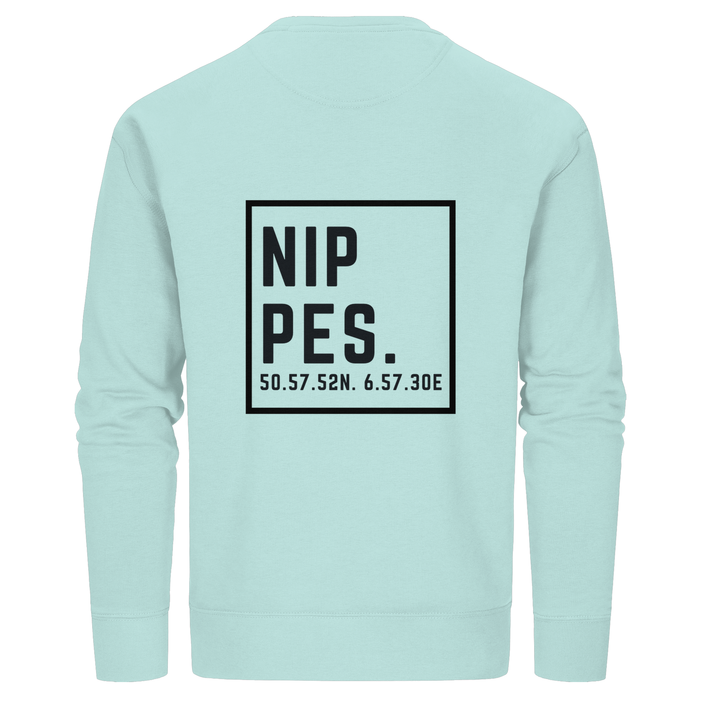 Nippes Koordinaten (großer Druck auf dem Rücken) - Organic Basic Unisex Sweatshirt