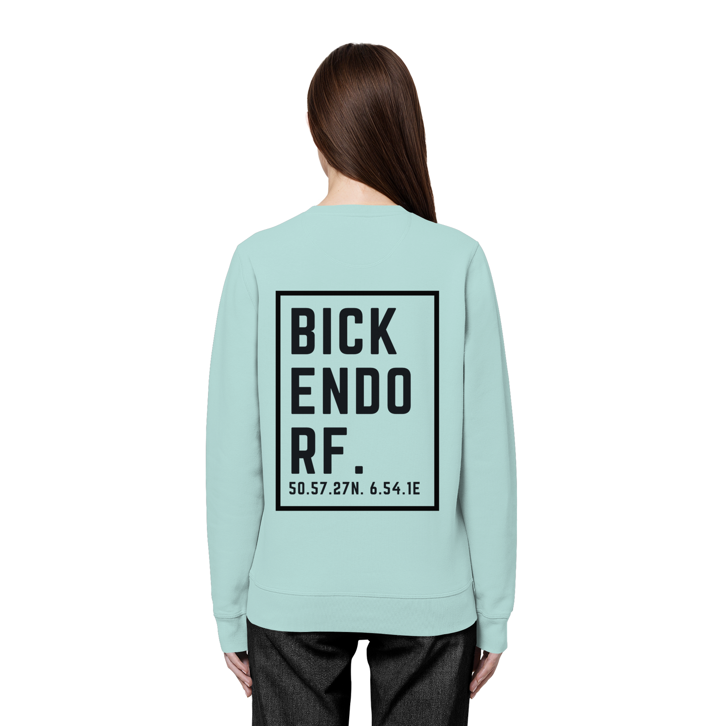 Bickendorf Koordinaten (großer Druck auf dem Rücken) - Organic Basic Unisex Sweatshirt