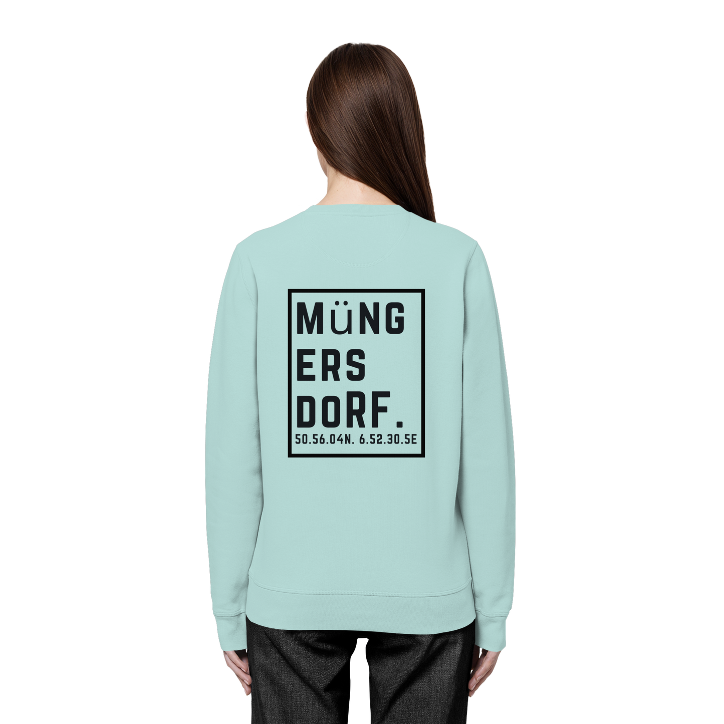 Müngersdorf Koordinaten (großer Druck auf dem Rücken) - Organic Basic Unisex Sweatshirt