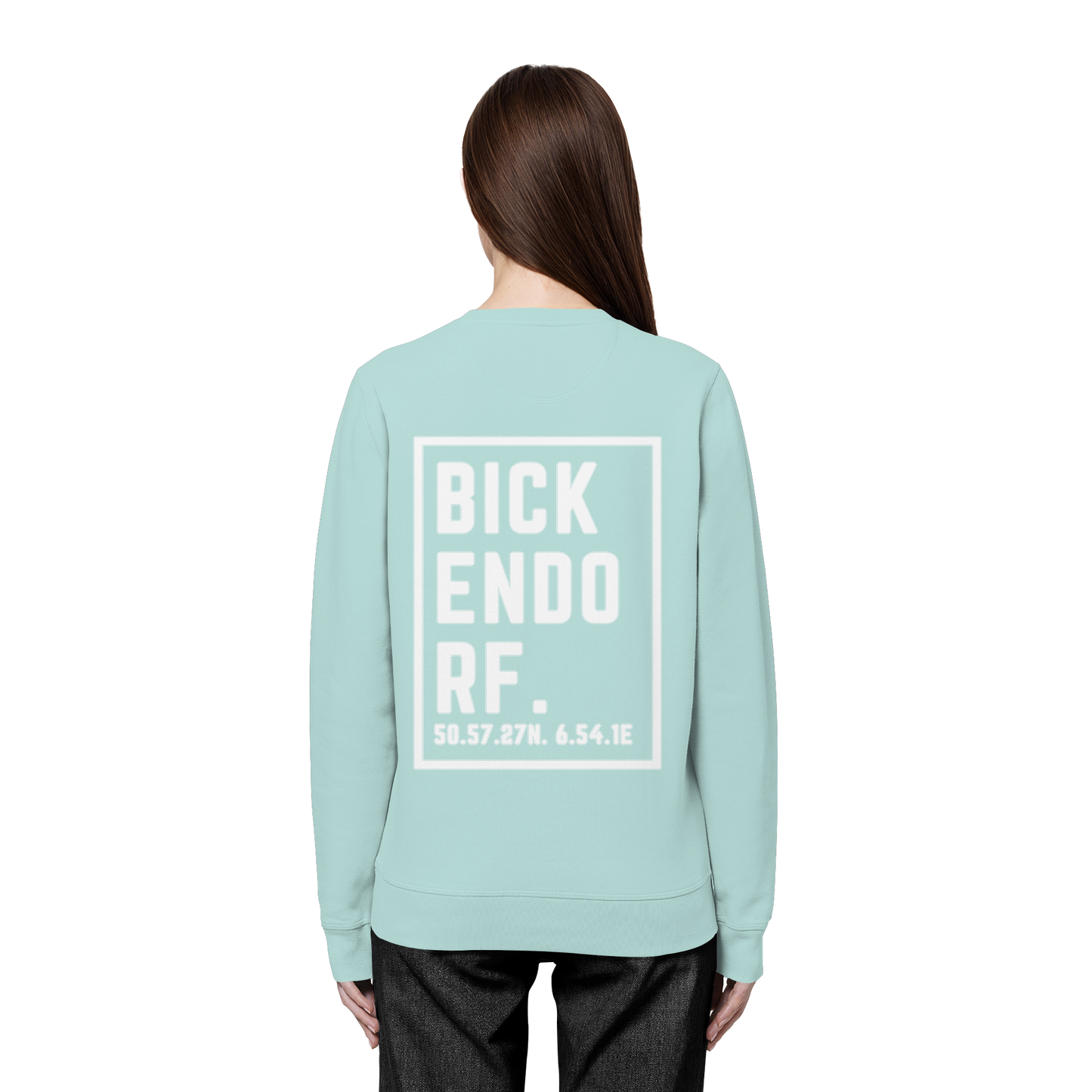 Bickendorf Koordinaten (großer Druck auf dem Rücken) - Organic Basic Unisex Sweatshirt