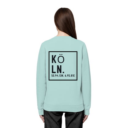Köln Koordinaten (großer Druck auf dem Rücken) - Organic Basic Unisex Sweatshirt