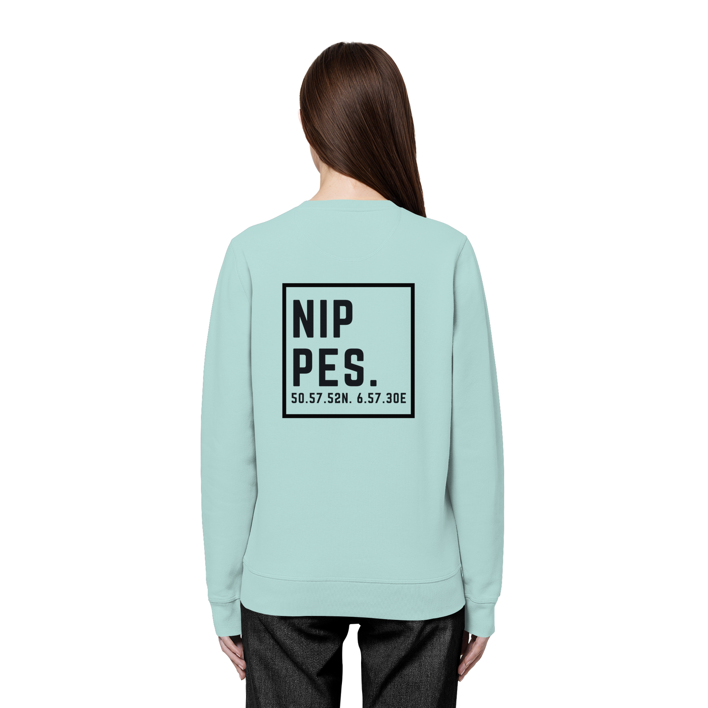 Nippes Koordinaten (großer Druck auf dem Rücken) - Organic Basic Unisex Sweatshirt