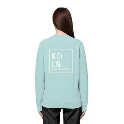 Köln Koordinaten (großer Druck auf dem Rücken) - Organic Basic Unisex Sweatshirt