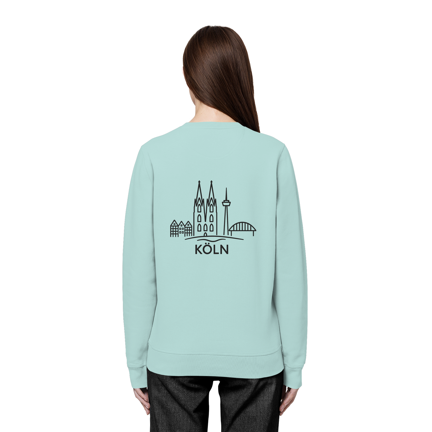 Köln Skyline (großer Druck auf dem Rücken) - Organic Basic Unisex Sweatshirt