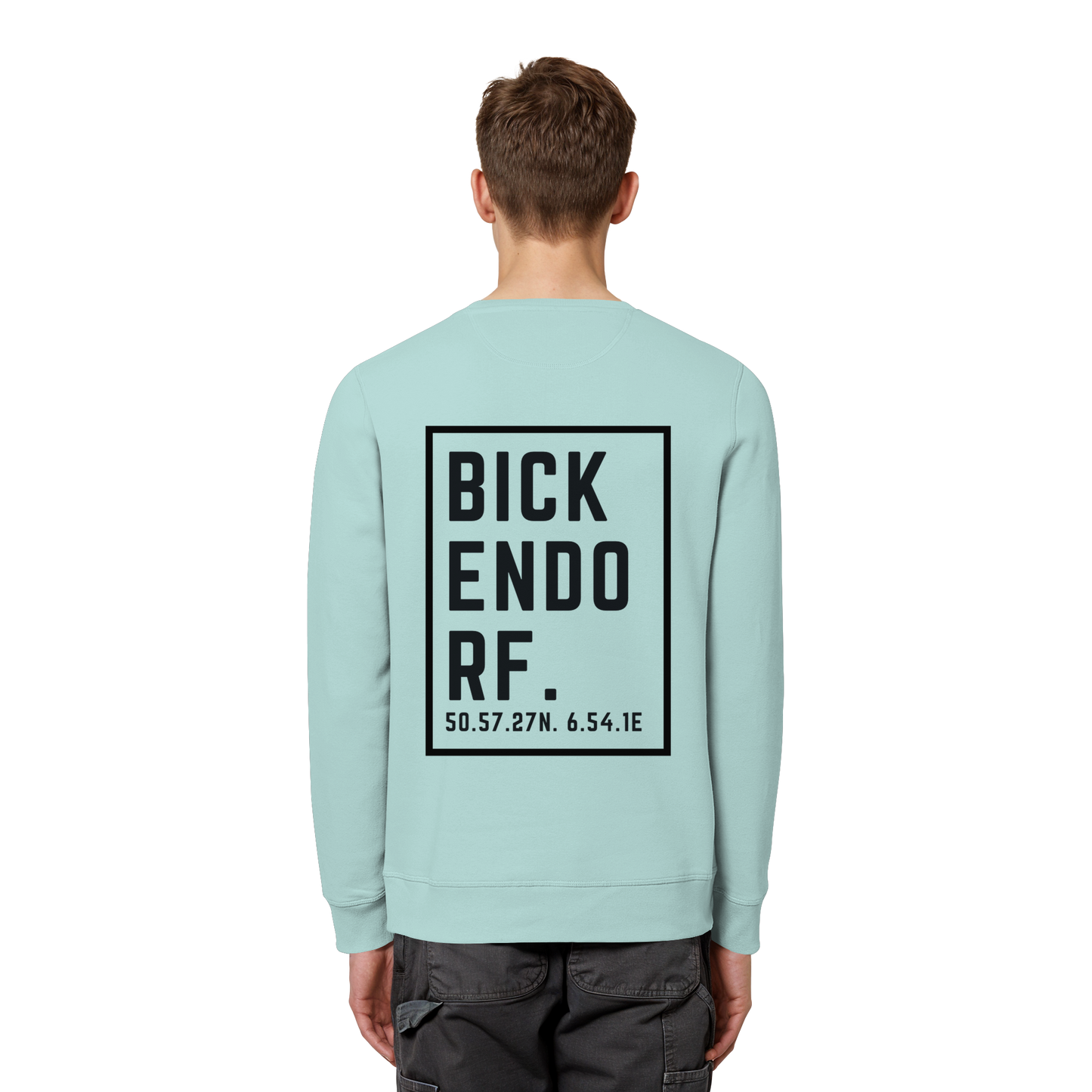 Bickendorf Koordinaten (großer Druck auf dem Rücken) - Organic Basic Unisex Sweatshirt