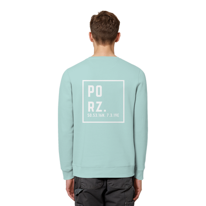 Porz Koordinaten (großer Druck Rücken) - Organic Basic Unisex Sweatshirt