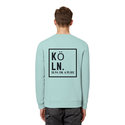 Köln Koordinaten (großer Druck auf dem Rücken) - Organic Basic Unisex Sweatshirt