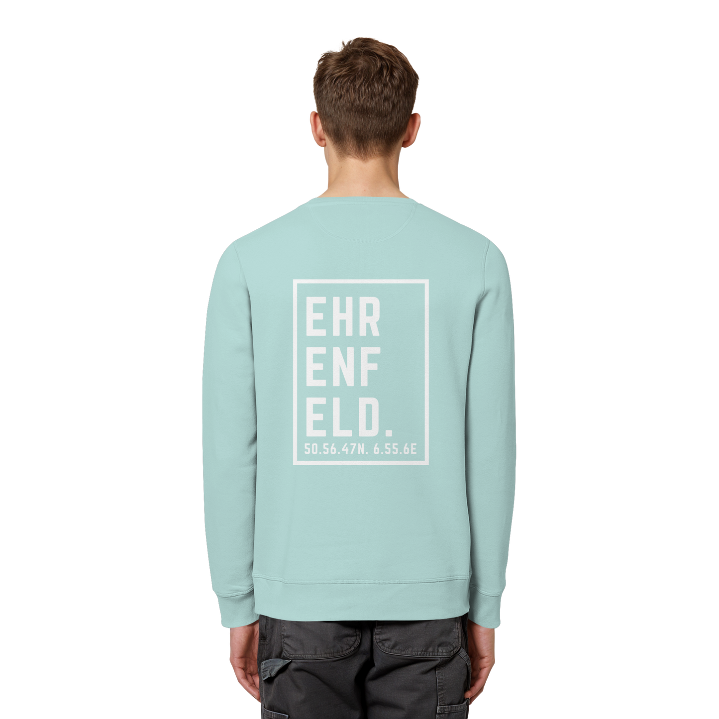 Ehrenfeld Koordinaten (großer Druck auf dem Rücken) - Organic Basic Unisex Sweatshirt