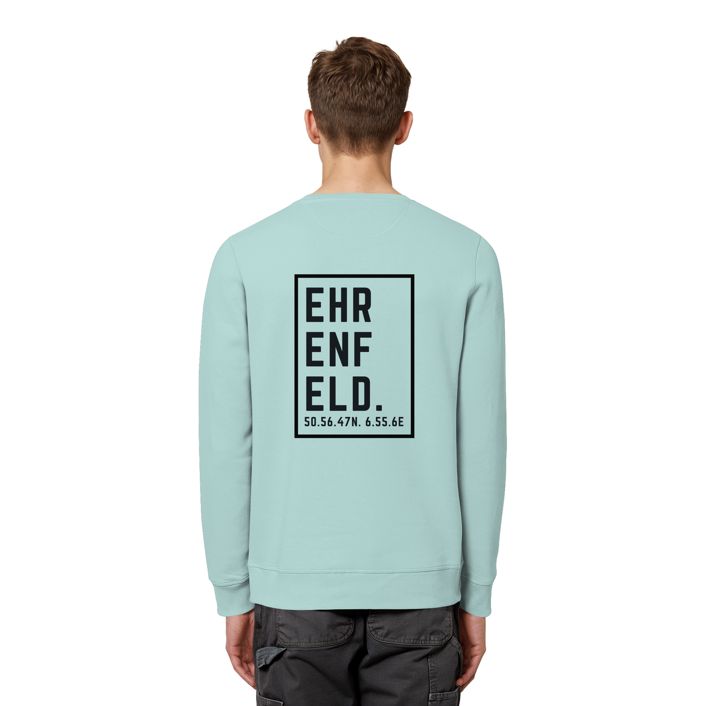 Ehrenfeld Koordinaten (großer Druck auf dem Rücken) - Organic Basic Unisex Sweatshirt