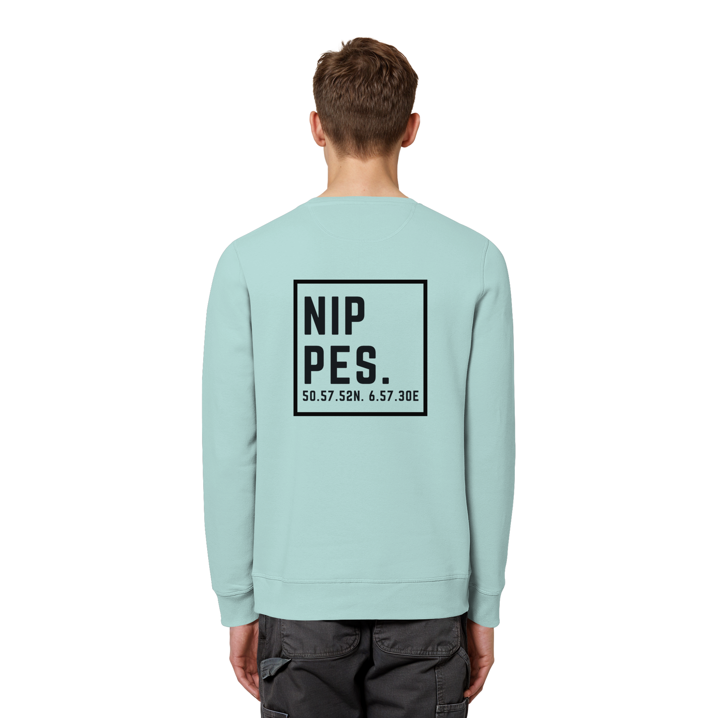 Nippes Koordinaten (großer Druck auf dem Rücken) - Organic Basic Unisex Sweatshirt