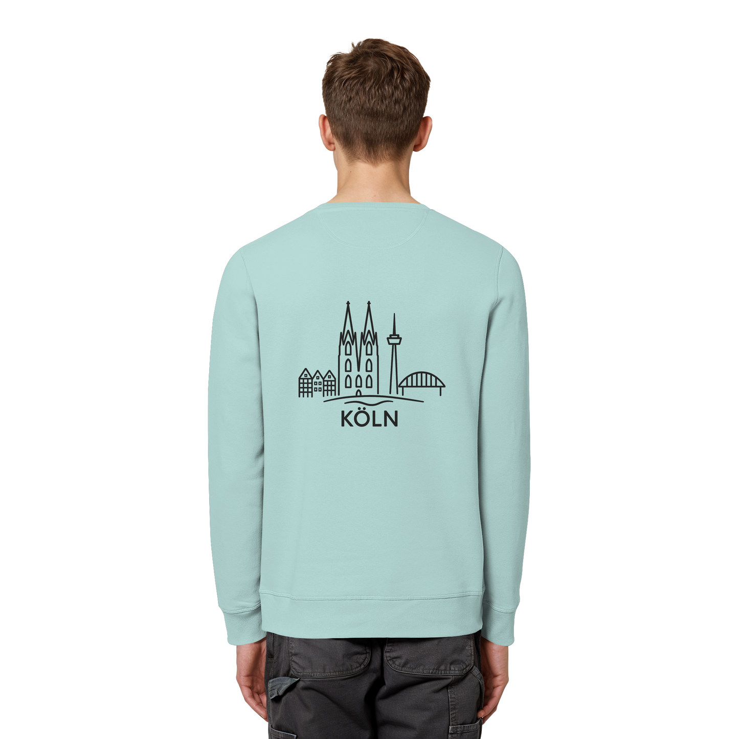 Köln Skyline (großer Druck auf dem Rücken) - Organic Basic Unisex Sweatshirt