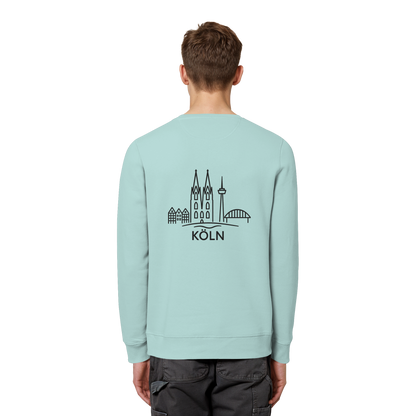 Köln Skyline (großer Druck auf dem Rücken) - Organic Basic Unisex Sweatshirt