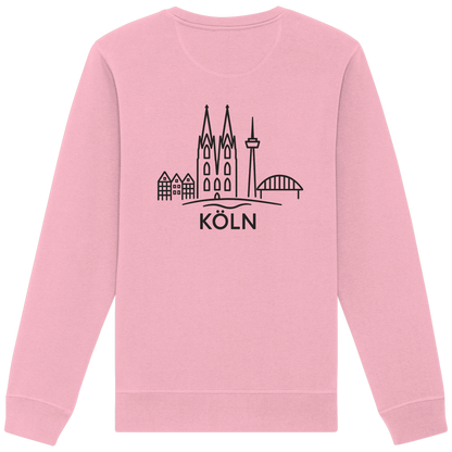 Köln Skyline (großer Druck auf dem Rücken) - Organic Basic Unisex Sweatshirt