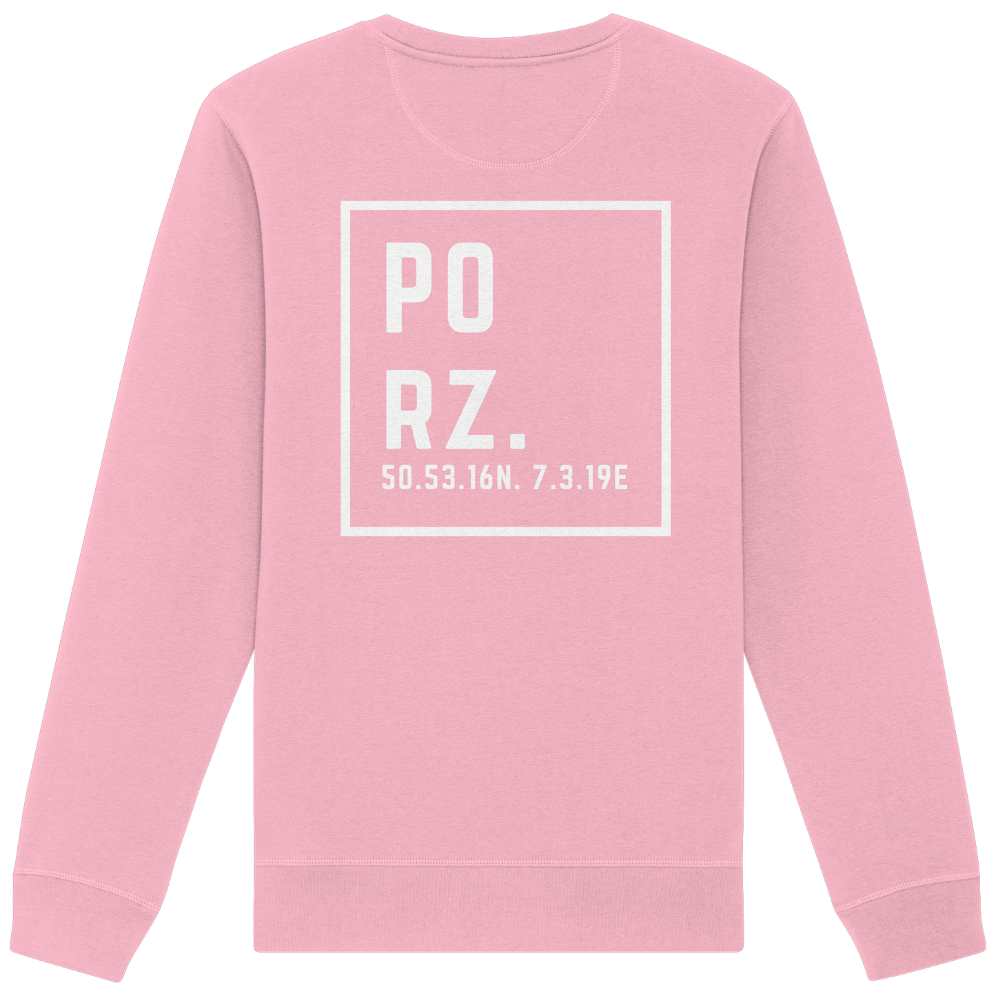 Porz Koordinaten (großer Druck Rücken) - Organic Basic Unisex Sweatshirt