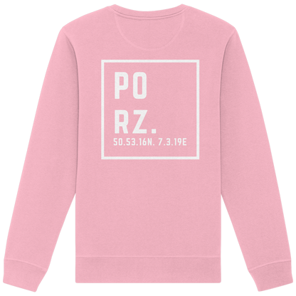Porz Koordinaten (großer Druck Rücken) - Organic Basic Unisex Sweatshirt