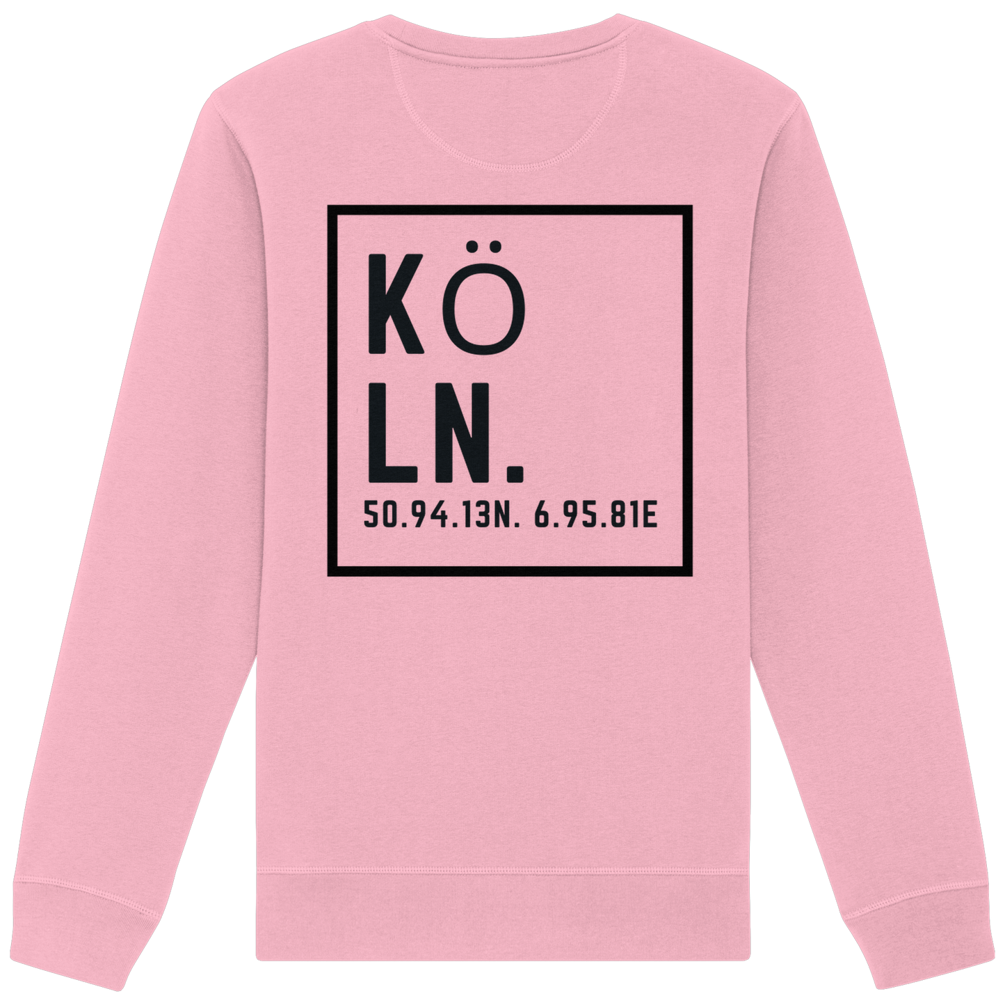 Köln Koordinaten (großer Druck auf dem Rücken) - Organic Basic Unisex Sweatshirt