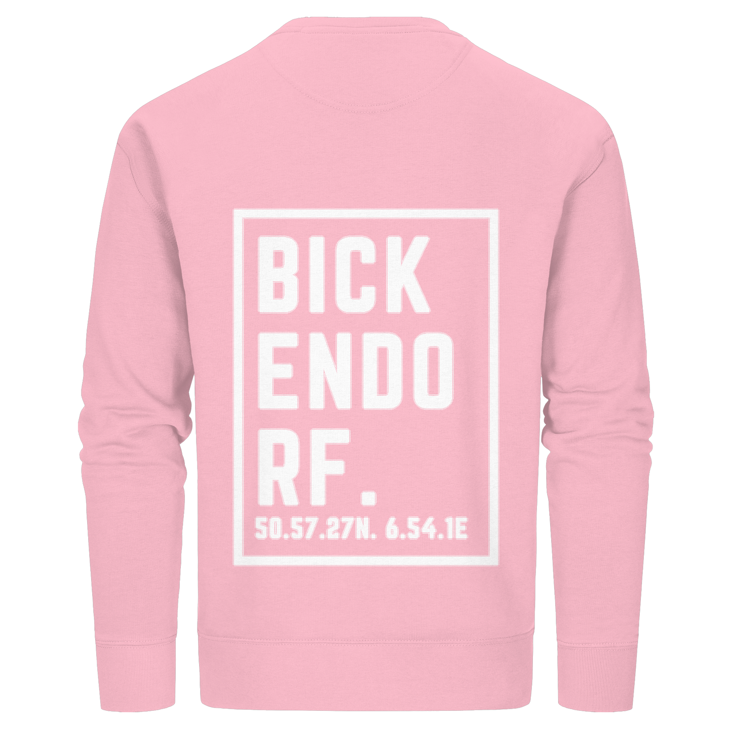 Bickendorf Koordinaten (großer Druck auf dem Rücken) - Organic Basic Unisex Sweatshirt