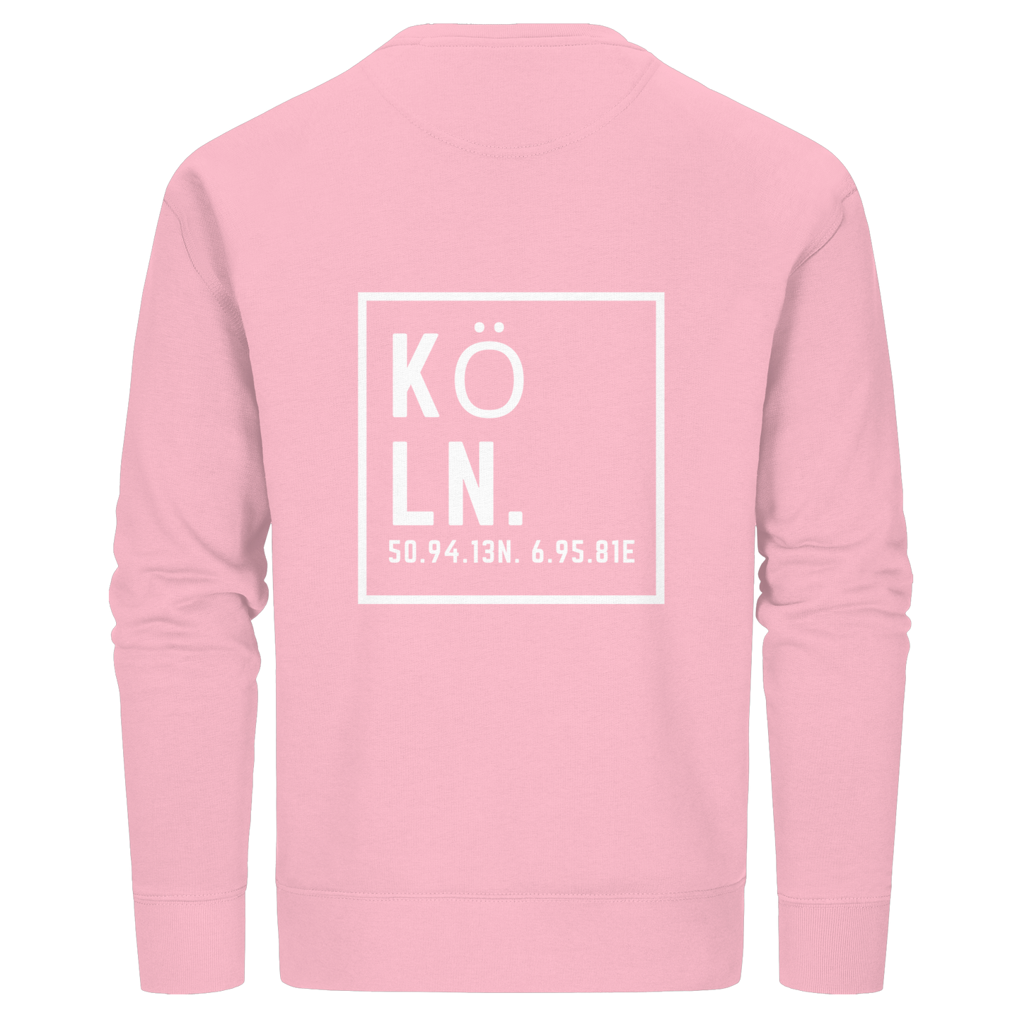 Köln Koordinaten (großer Druck auf dem Rücken) - Organic Basic Unisex Sweatshirt