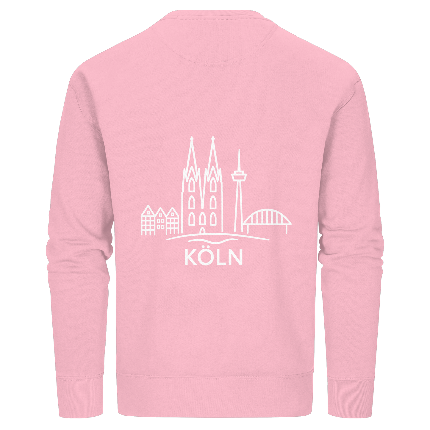 Köln Skyline (großer Druck auf dem Rücken) - Organic Basic Unisex Sweatshirt