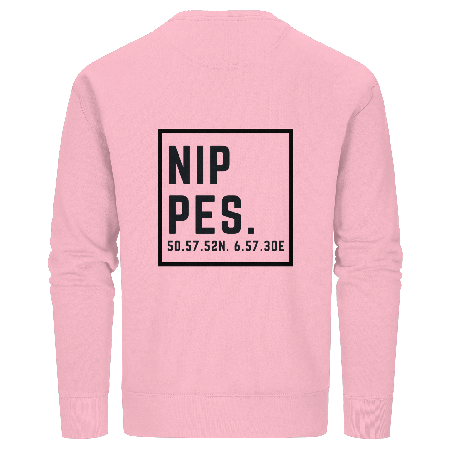Nippes Koordinaten (großer Druck auf dem Rücken) - Organic Basic Unisex Sweatshirt