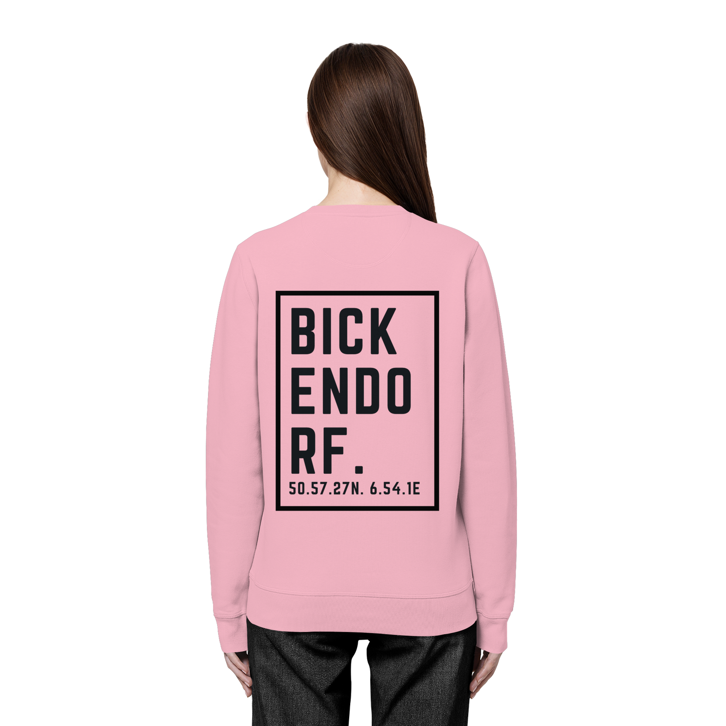 Bickendorf Koordinaten (großer Druck auf dem Rücken) - Organic Basic Unisex Sweatshirt