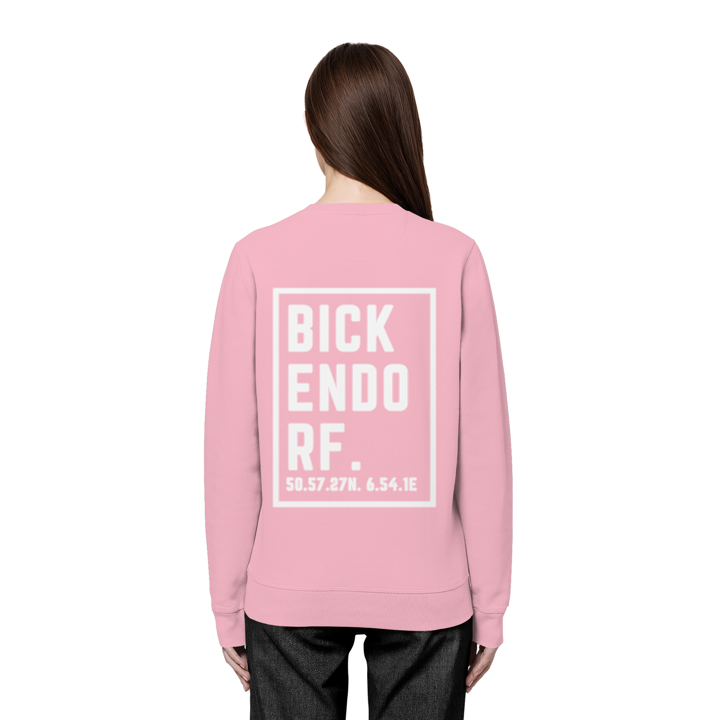 Bickendorf Koordinaten (großer Druck auf dem Rücken) - Organic Basic Unisex Sweatshirt