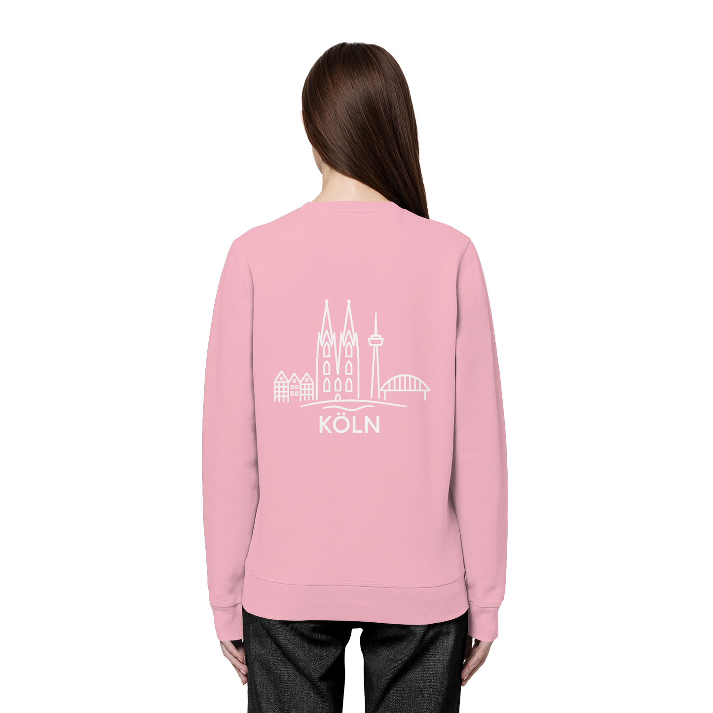 Köln Skyline (großer Druck auf dem Rücken) - Organic Basic Unisex Sweatshirt