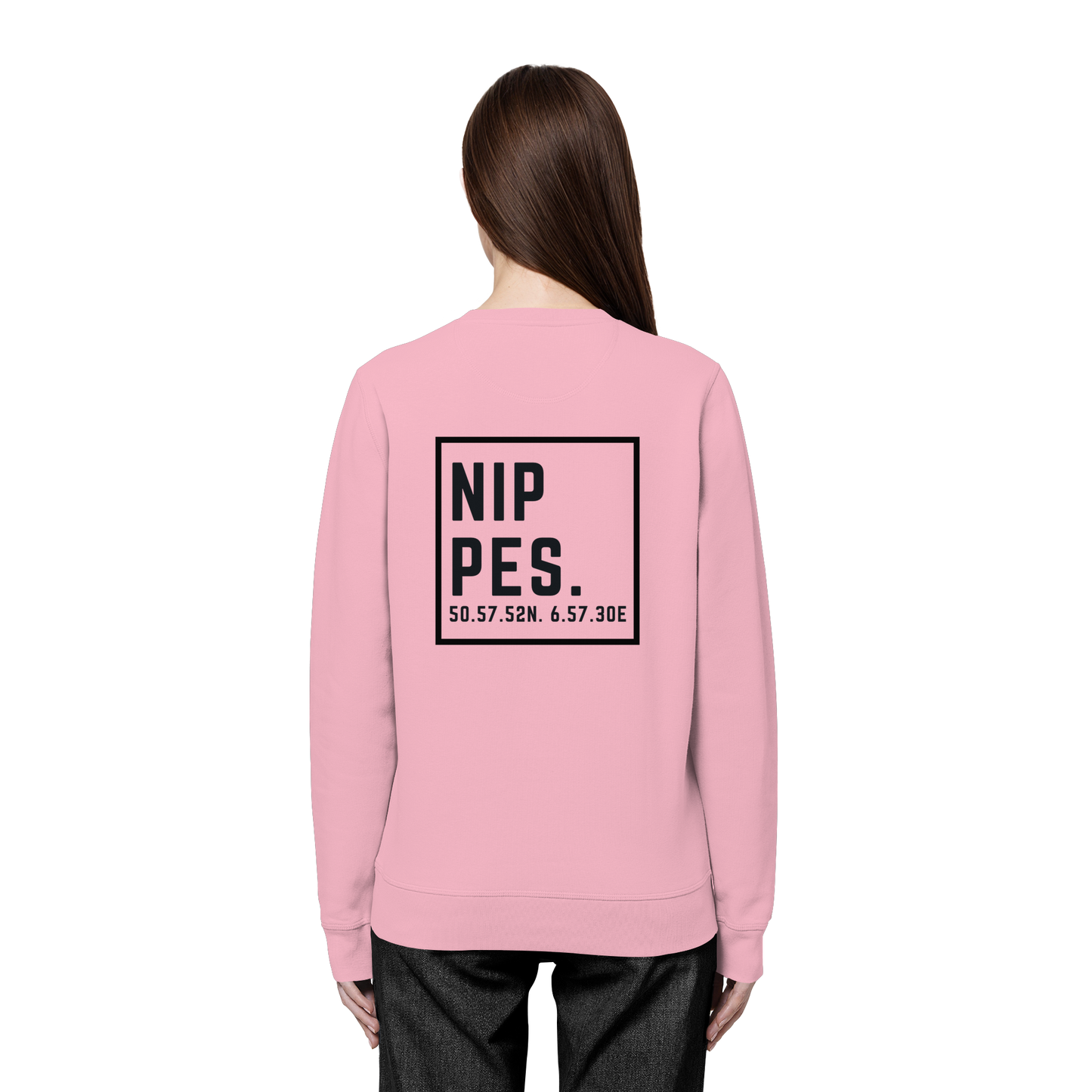 Nippes Koordinaten (großer Druck auf dem Rücken) - Organic Basic Unisex Sweatshirt