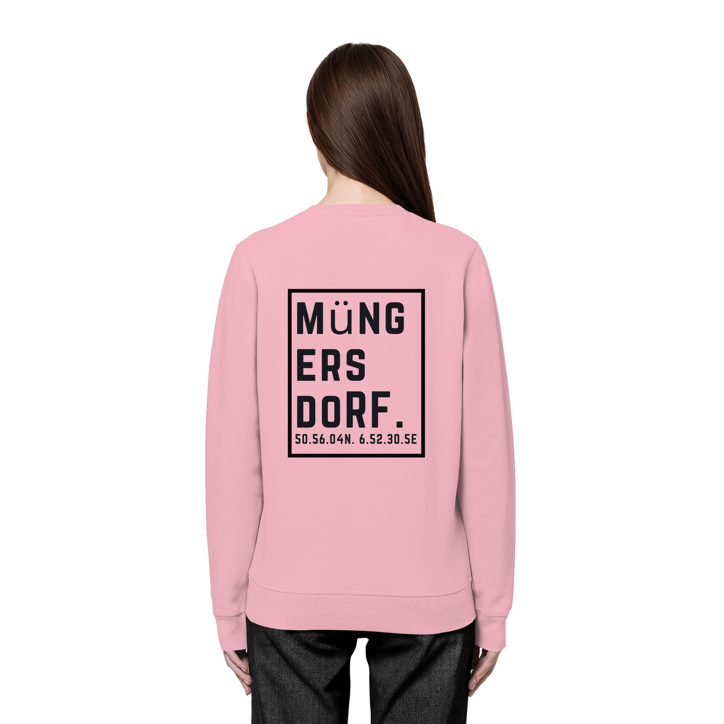 Müngersdorf Koordinaten (großer Druck auf dem Rücken) - Organic Basic Unisex Sweatshirt