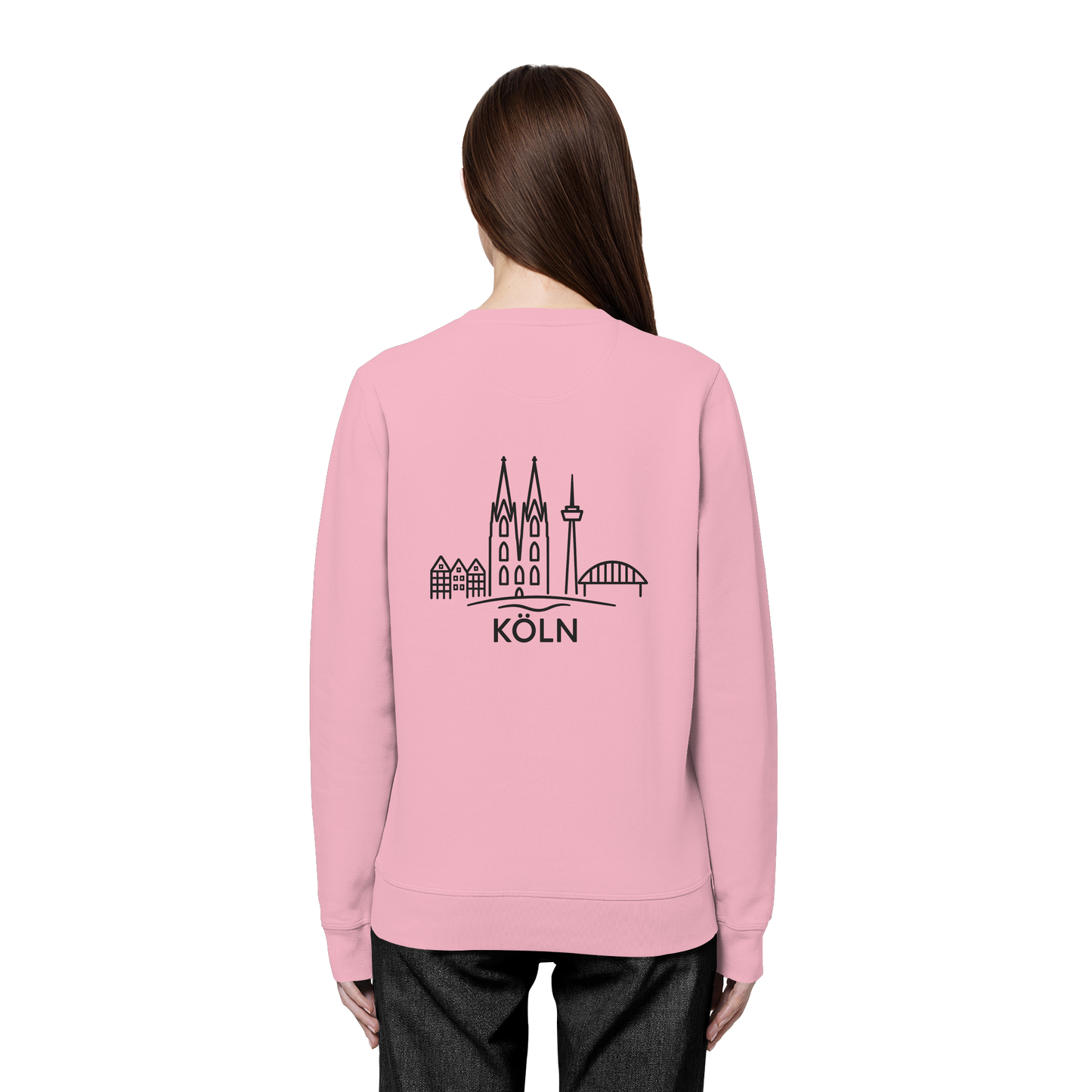 Köln Skyline (großer Druck auf dem Rücken) - Organic Basic Unisex Sweatshirt