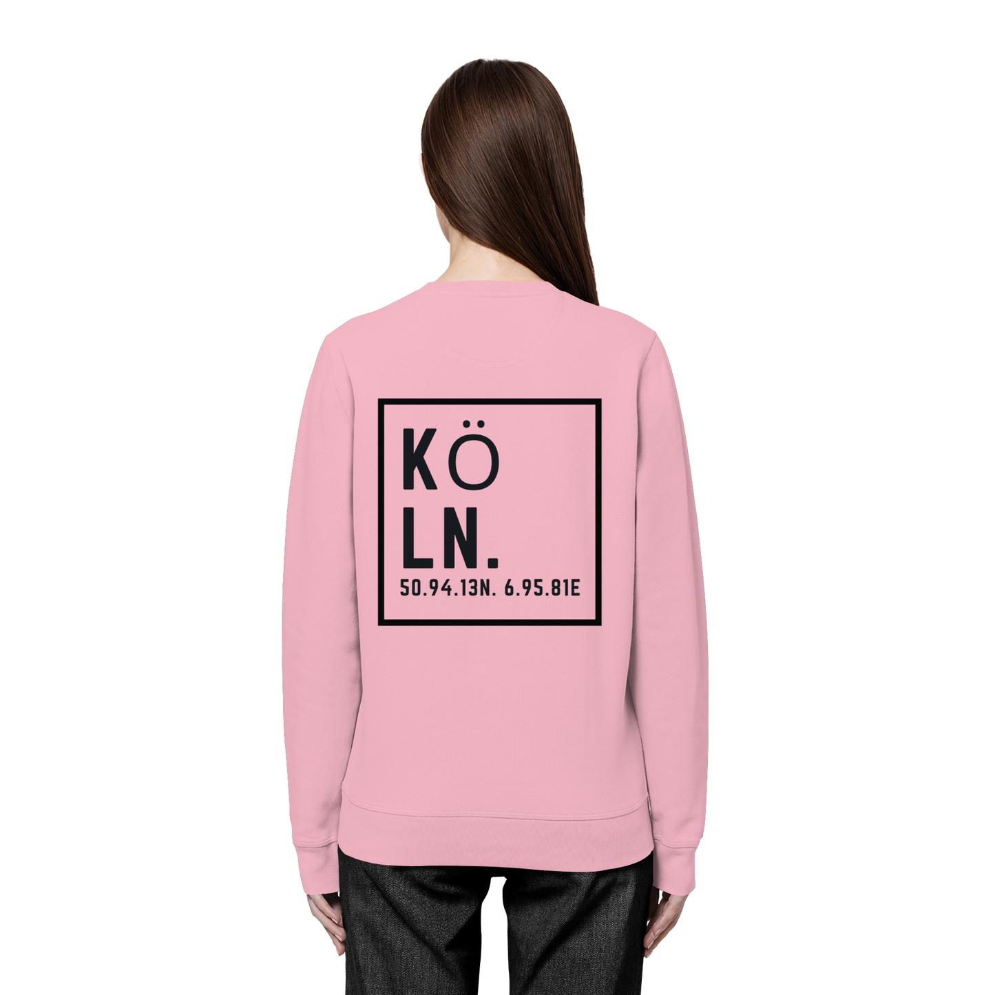Köln Koordinaten (großer Druck auf dem Rücken) - Organic Basic Unisex Sweatshirt