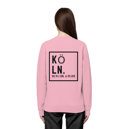 Köln Koordinaten (großer Druck auf dem Rücken) - Organic Basic Unisex Sweatshirt