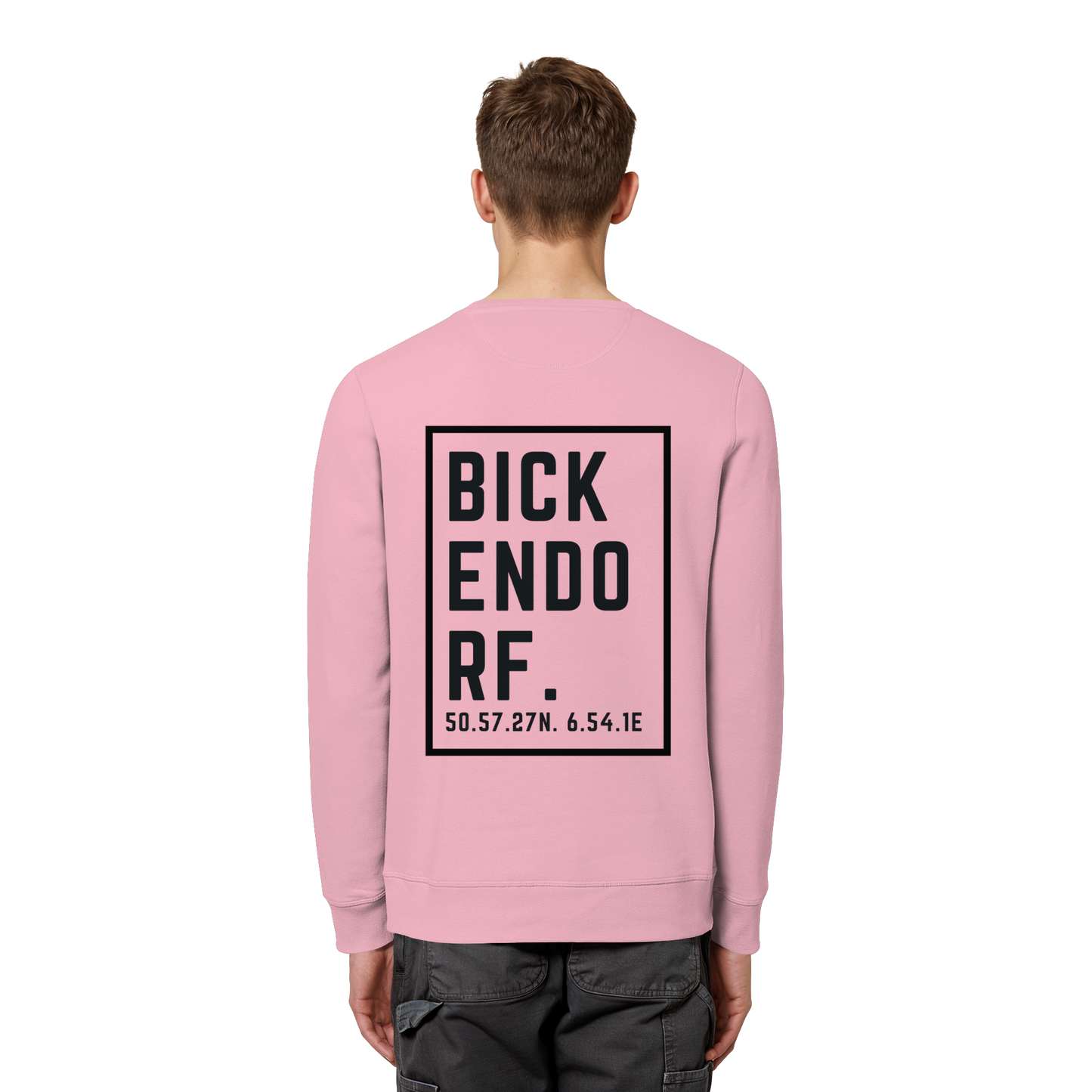 Bickendorf Koordinaten (großer Druck auf dem Rücken) - Organic Basic Unisex Sweatshirt
