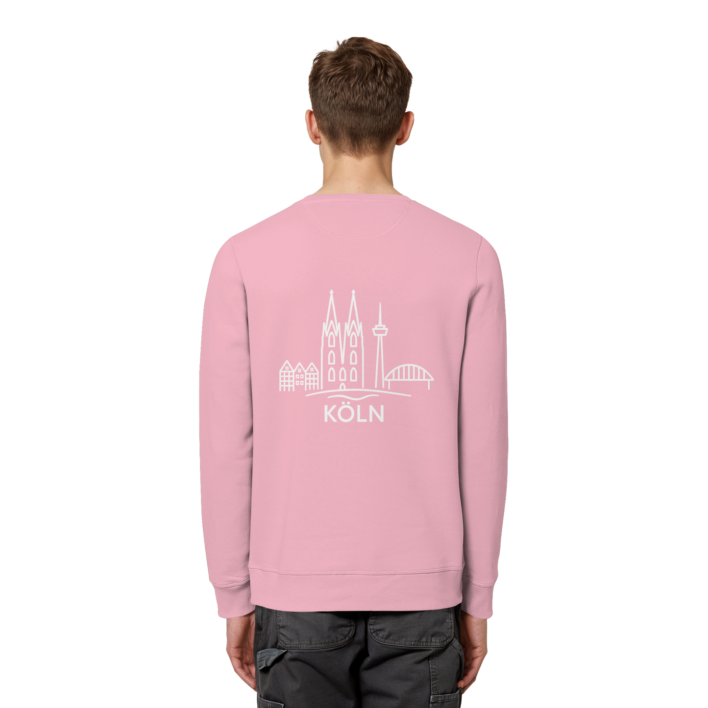 Köln Skyline (großer Druck auf dem Rücken) - Organic Basic Unisex Sweatshirt