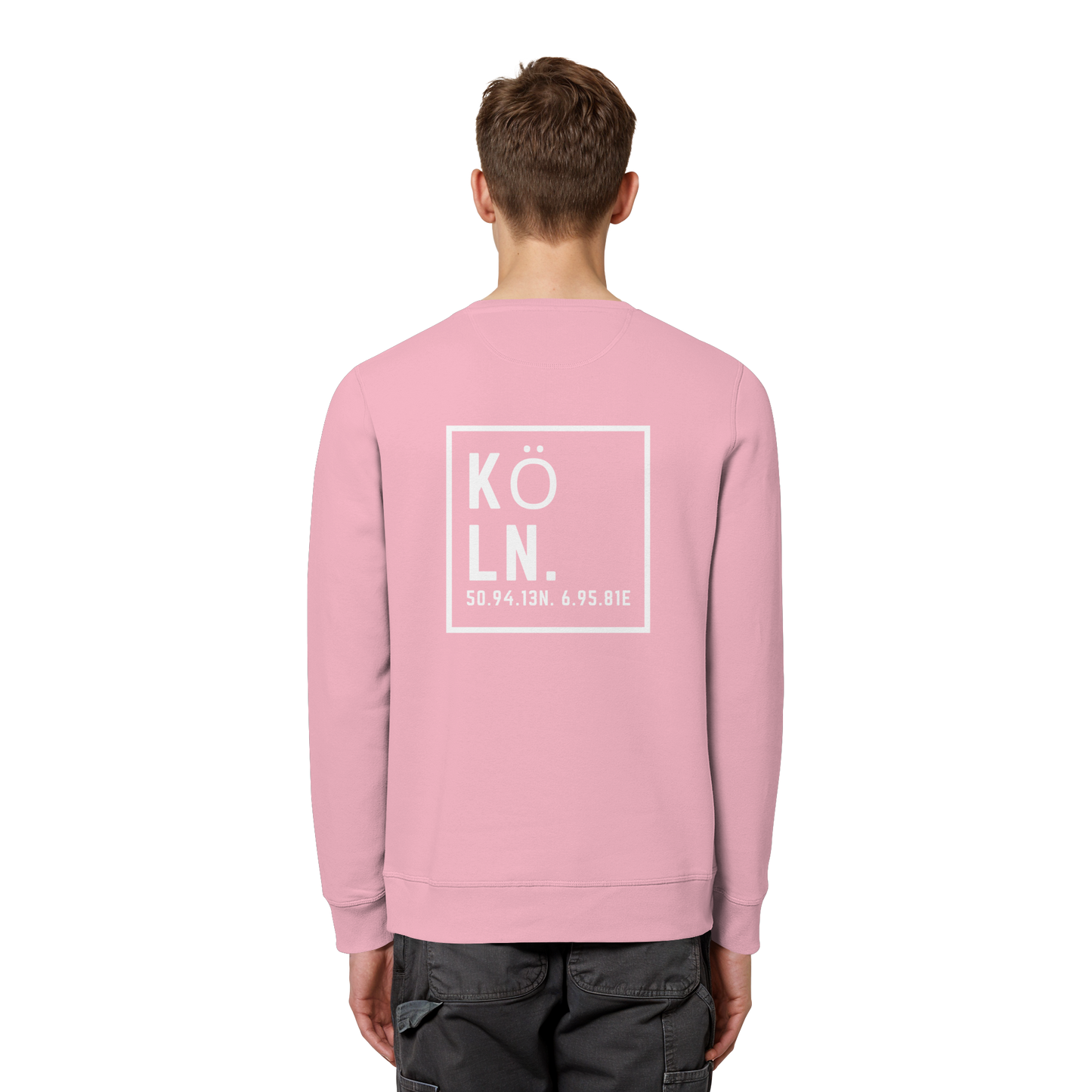 Köln Koordinaten (großer Druck auf dem Rücken) - Organic Basic Unisex Sweatshirt
