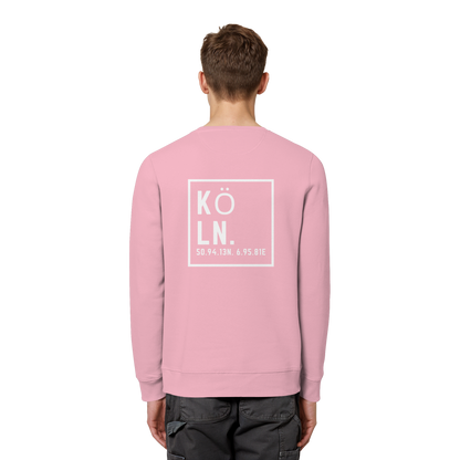 Köln Koordinaten (großer Druck auf dem Rücken) - Organic Basic Unisex Sweatshirt