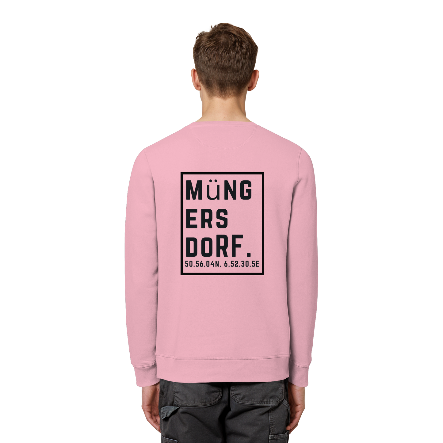 Müngersdorf Koordinaten (großer Druck auf dem Rücken) - Organic Basic Unisex Sweatshirt