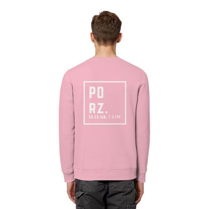 Porz Koordinaten (großer Druck Rücken) - Organic Basic Unisex Sweatshirt