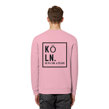 Köln Koordinaten (großer Druck auf dem Rücken) - Organic Basic Unisex Sweatshirt
