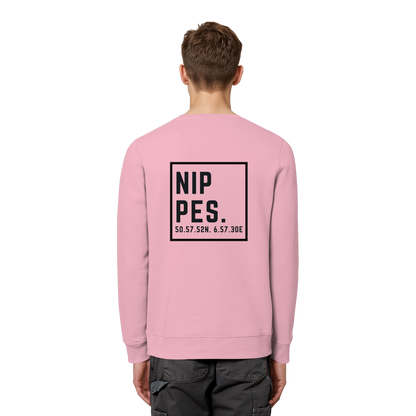 Nippes Koordinaten (großer Druck auf dem Rücken) - Organic Basic Unisex Sweatshirt