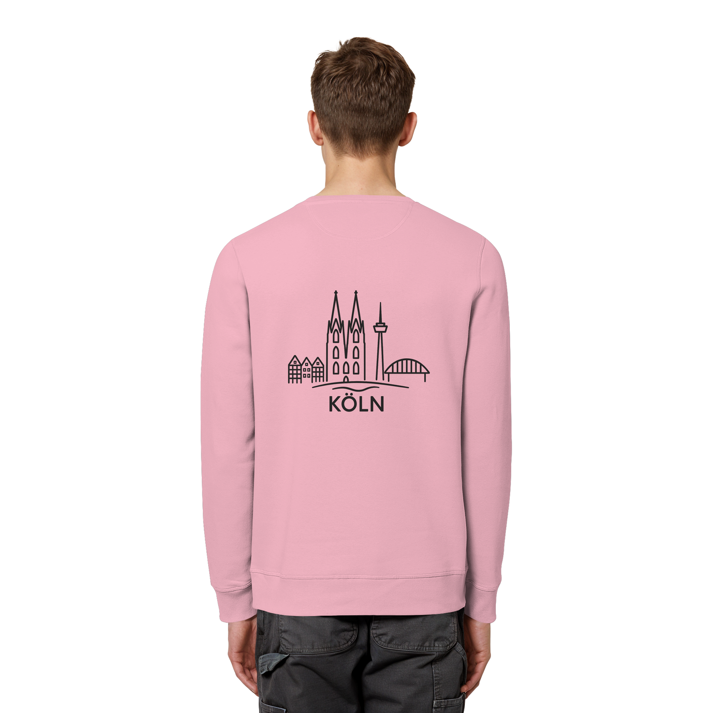 Köln Skyline (großer Druck auf dem Rücken) - Organic Basic Unisex Sweatshirt