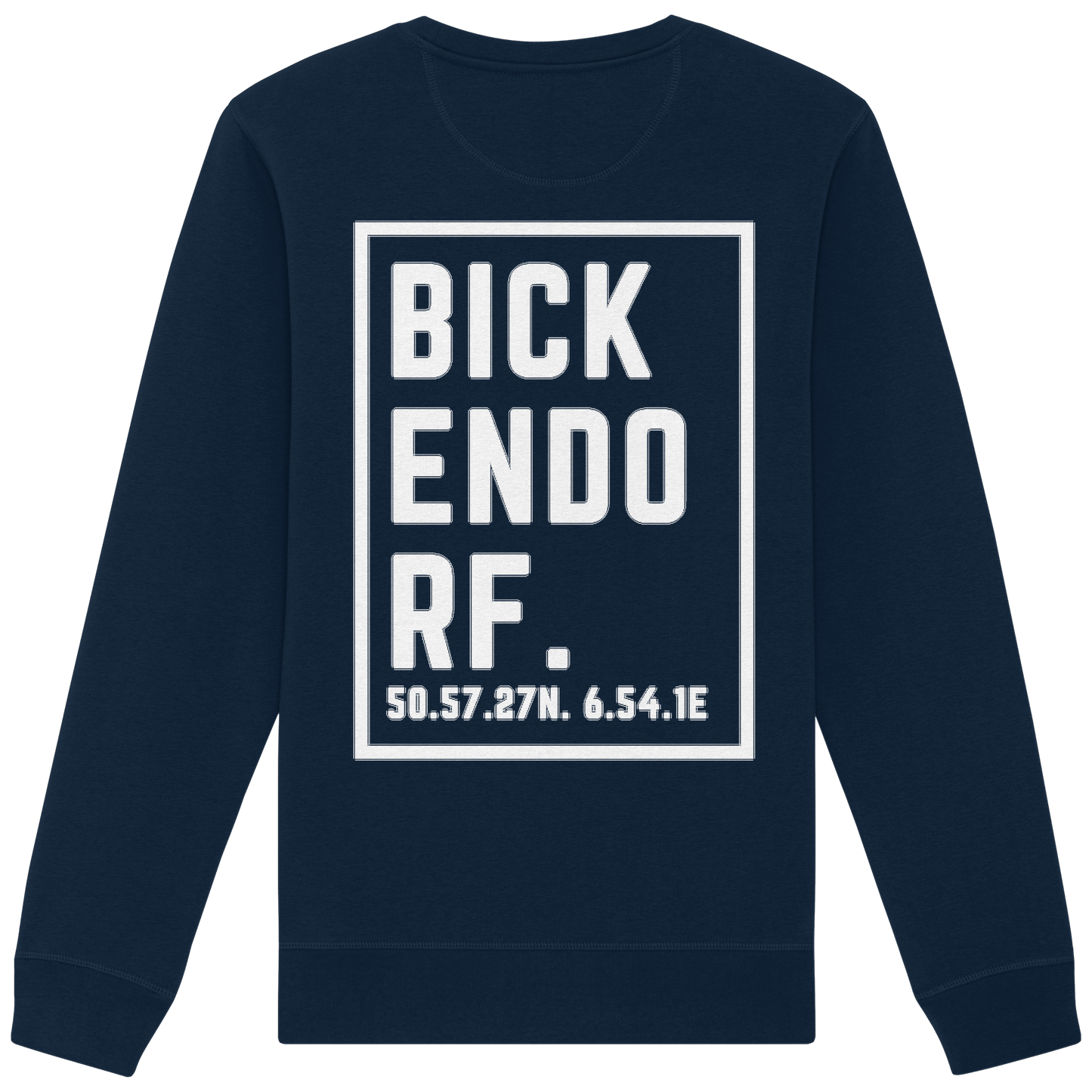 Bickendorf Koordinaten (großer Druck auf dem Rücken) - Organic Basic Unisex Sweatshirt